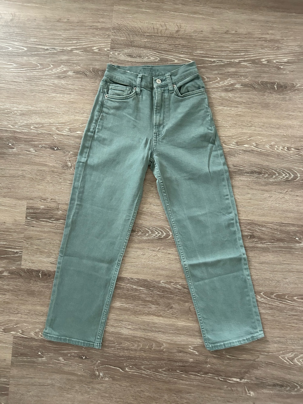 Arizona Jean Company Sage Green High-Rise Jeans
